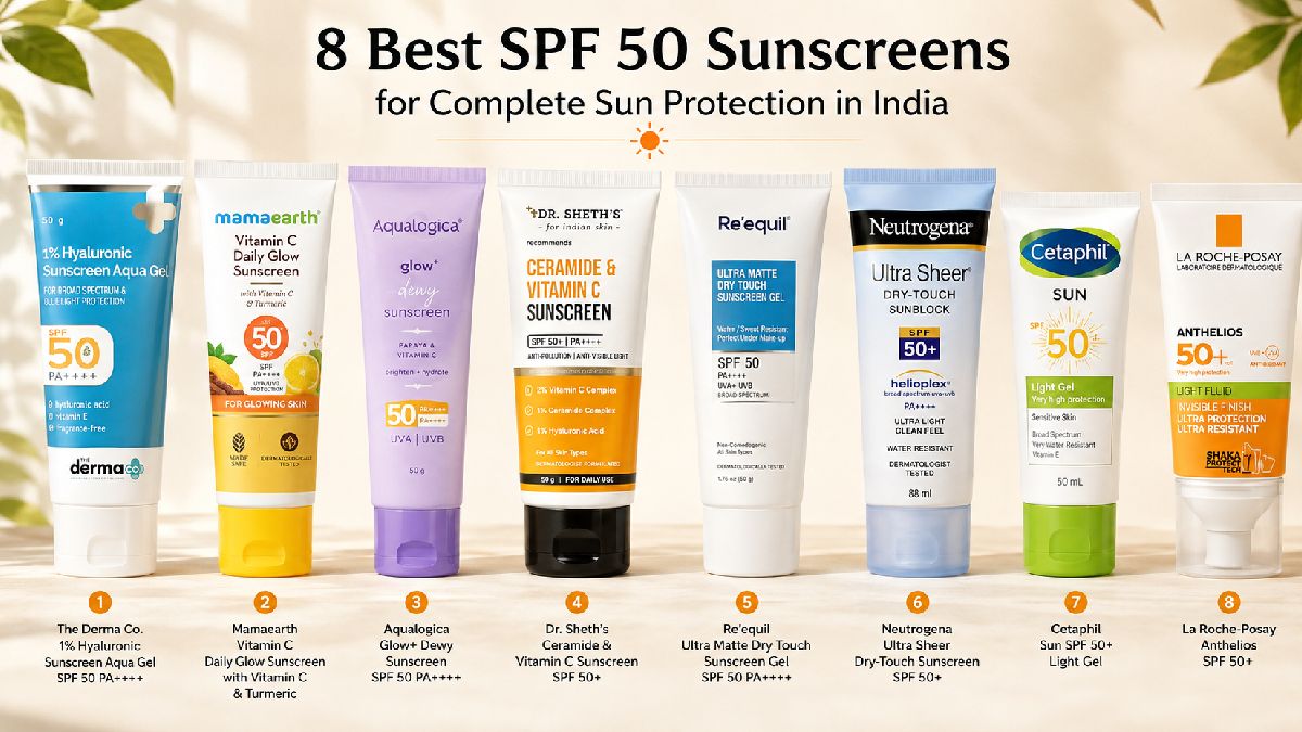 8 Best SPF 50 Sunscreens for Complete Sun Protection in India