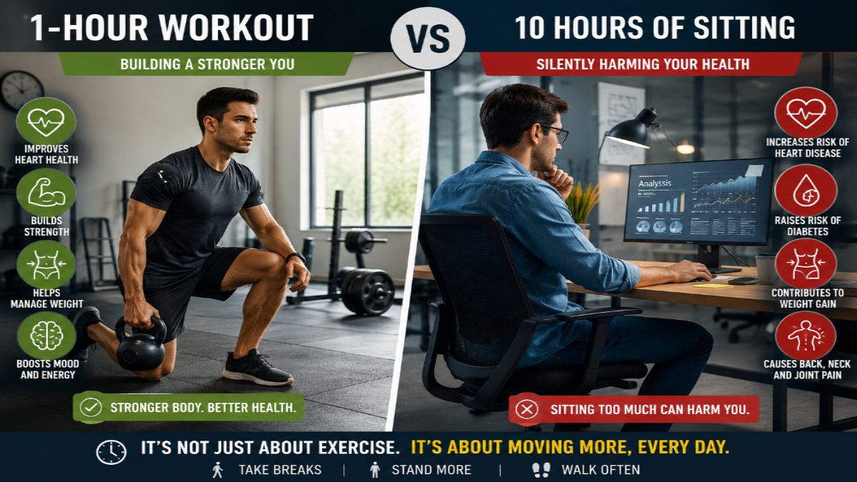 1-Hour Workout vs 10 Hours of Sitting