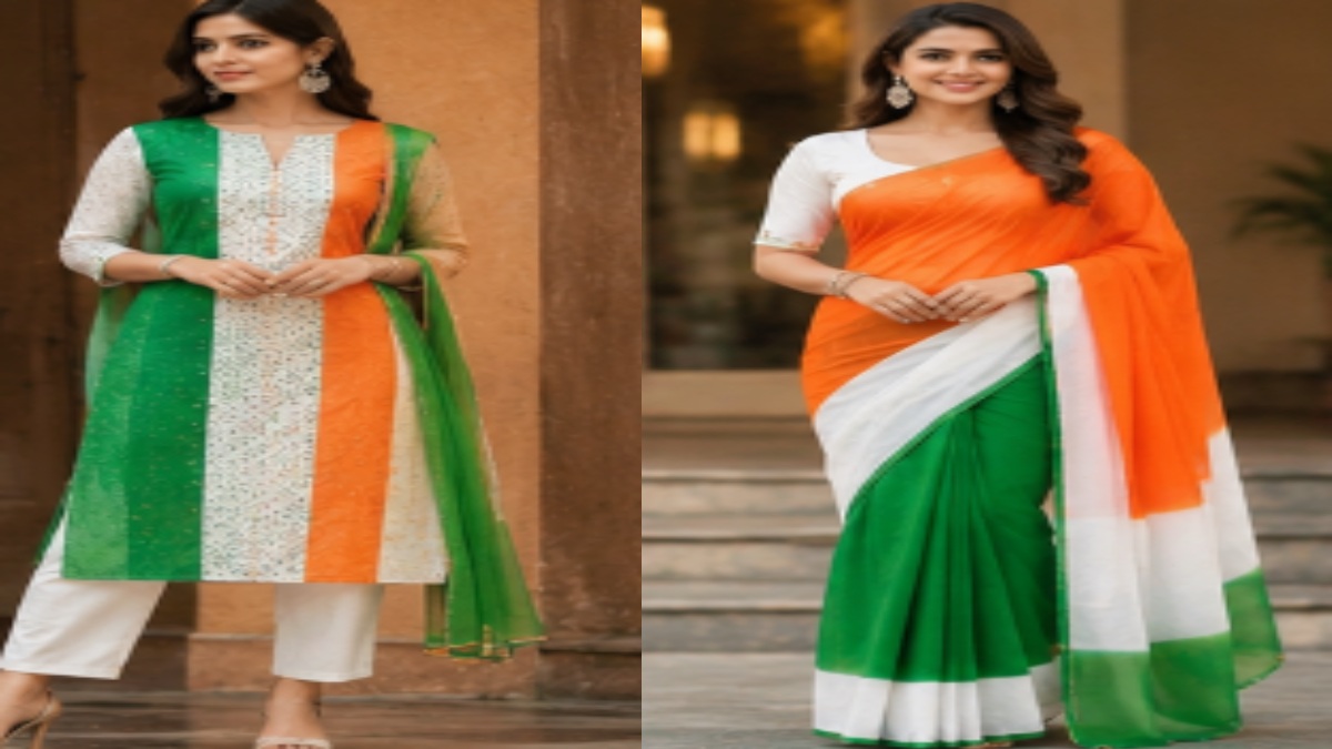 15 August Indian Independence Day Dress Designs for Girls: Stylish Tricolour Outfit Ideas
