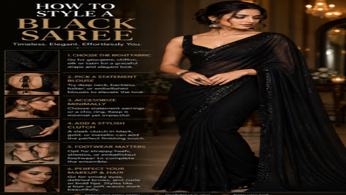 How to Style a Black Saree Like Kiara Advani for the Ultimate Dark Romance Look