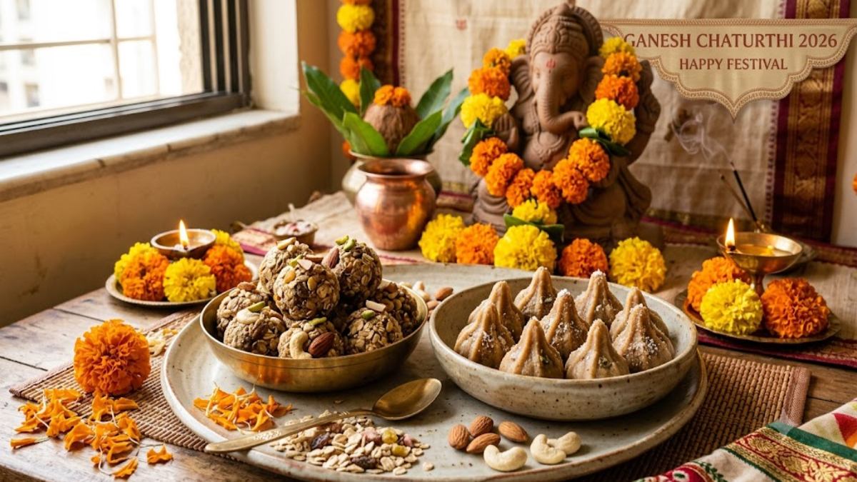 Ganesh Chaturthi 2026 Special: Easy Healthy Modak and Muesli Laddu Recipes