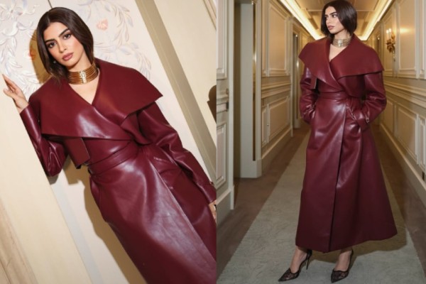 Khushi Kapoor Brings Kapoor Glamour to Paris in Burgundy Leather and Gold Jewellery