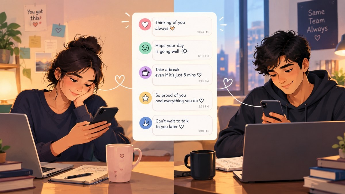 5 Simple Messages To Send Your Partner When Work Keeps You Both Busy