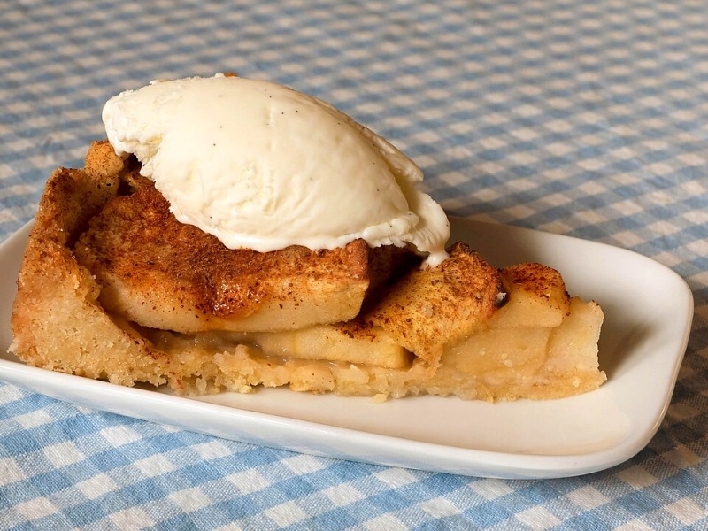 Apple Tarts with Vanilla Ice Cream