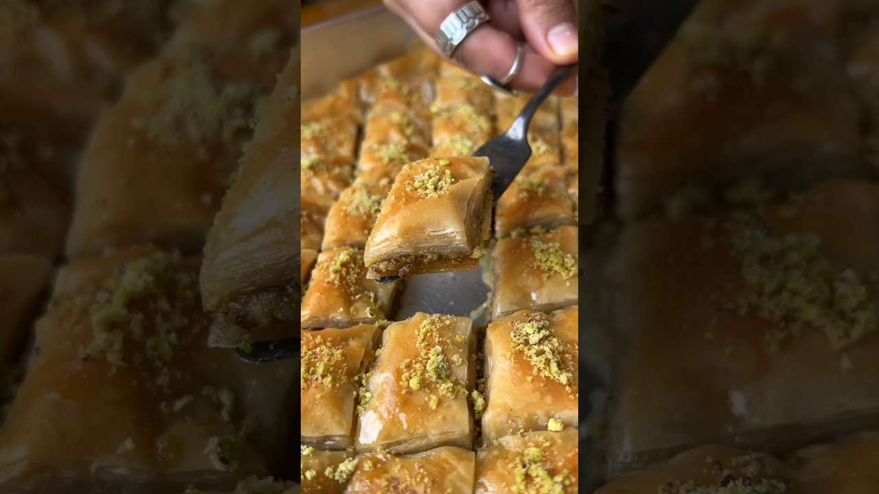 Baklava with spiced nuts, ricotta & chocolate