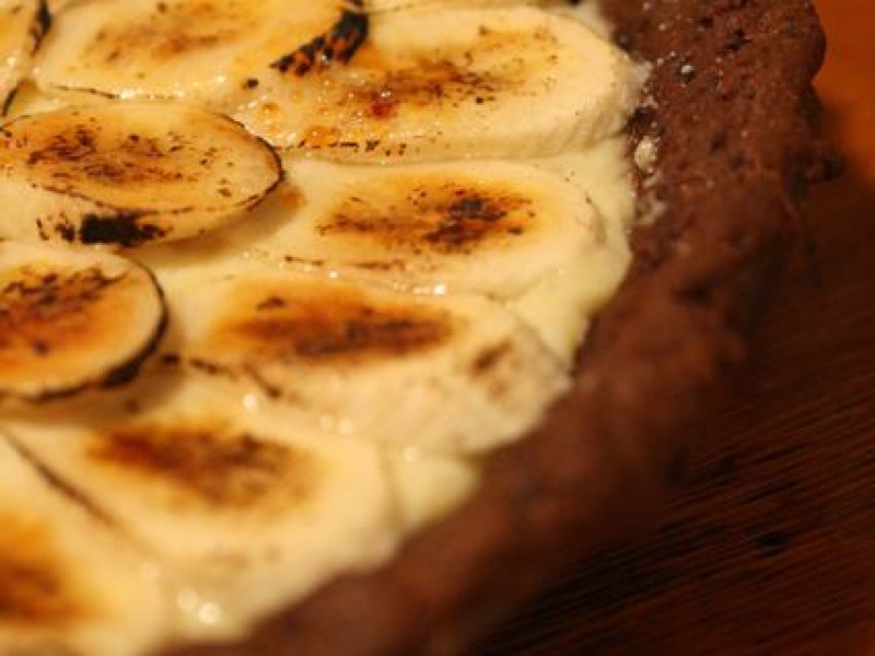 Banana Cream Pie with Whole Grain Chocolate Crust