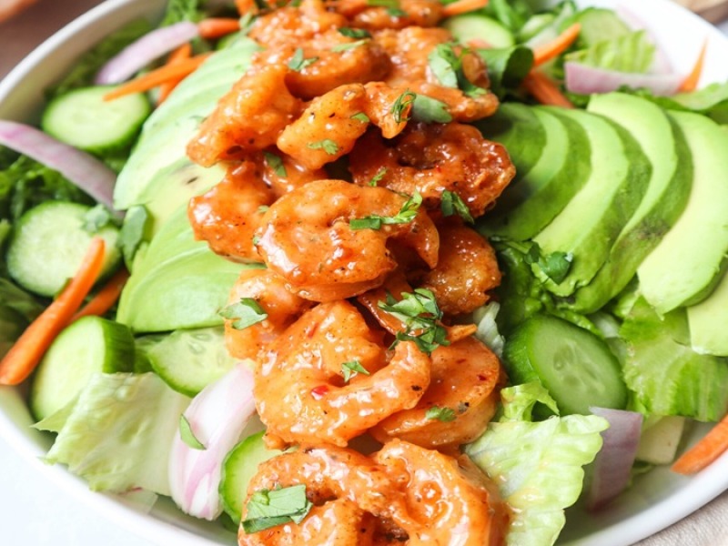 Bang bang prawn salad