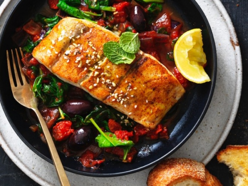 Barramundi with Moroccan spices