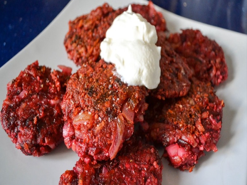 Beetroot latkes