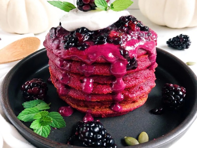 Beetroot pancakes
