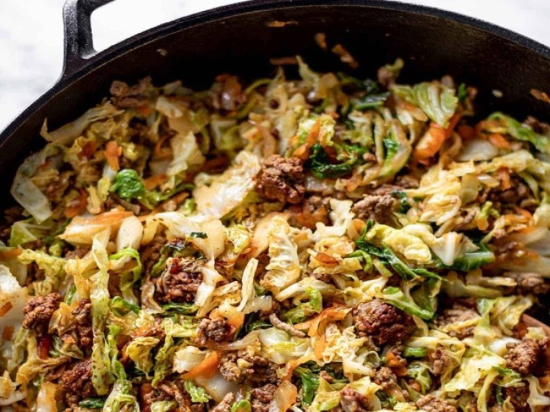 Cabbage with Ground Beef