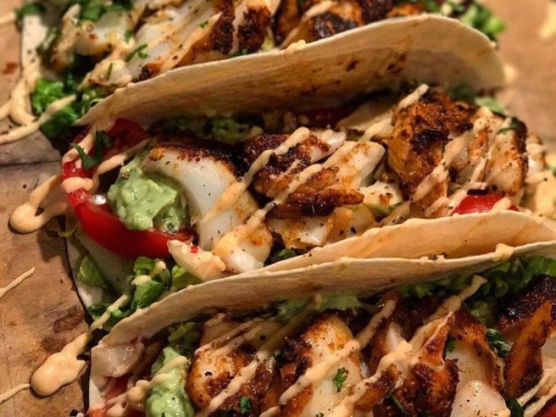Cajun spiced fish tacos
