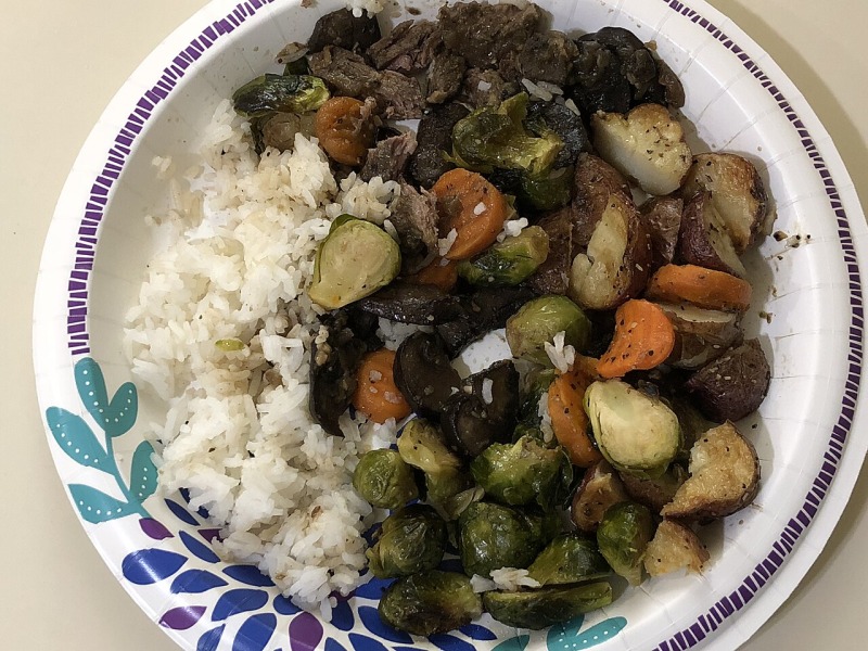 Carrots and Brussels Sprouts