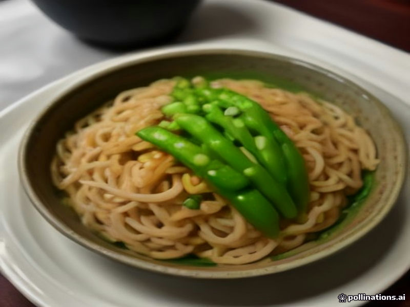 Chilled Soba with Tofu and Sugar Snap Peas