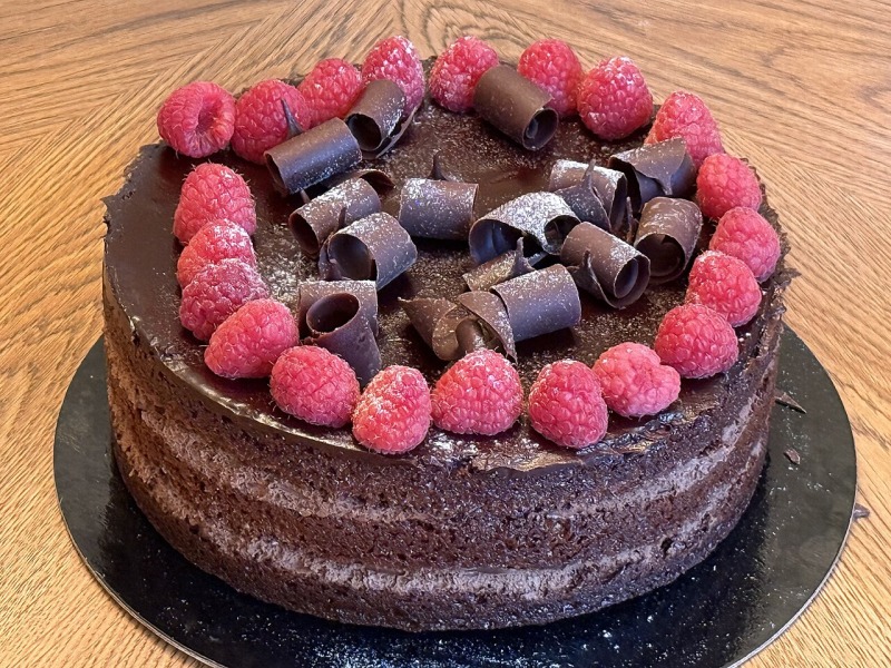 Chocolate Raspberry Layer Cake
