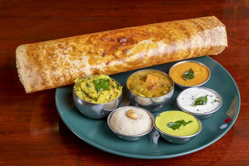 Homestyle Dosas with Tomato Chutney