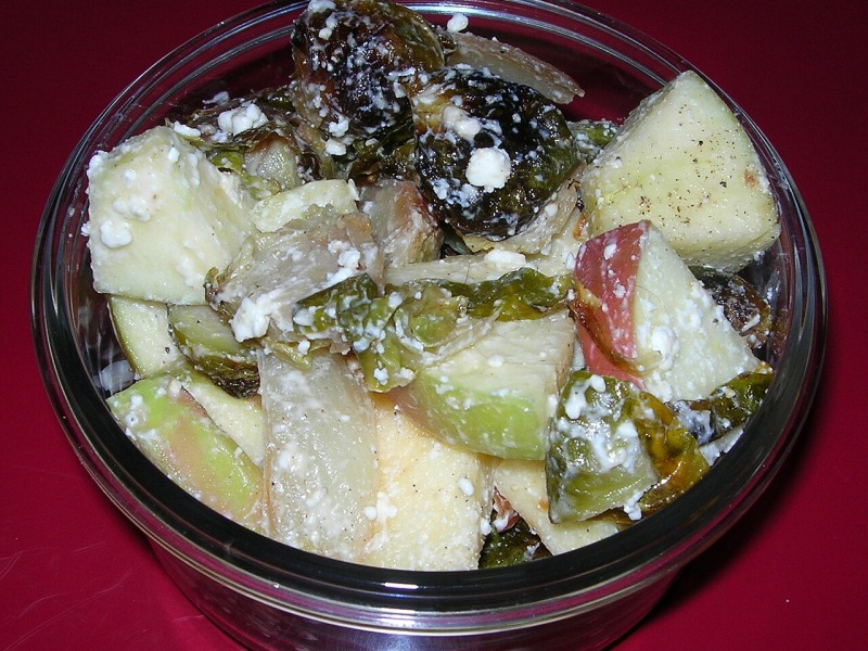 Roasted Brussels Sprout and Apple Salad
