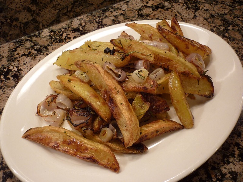 Roasted Potatoes and Shallots