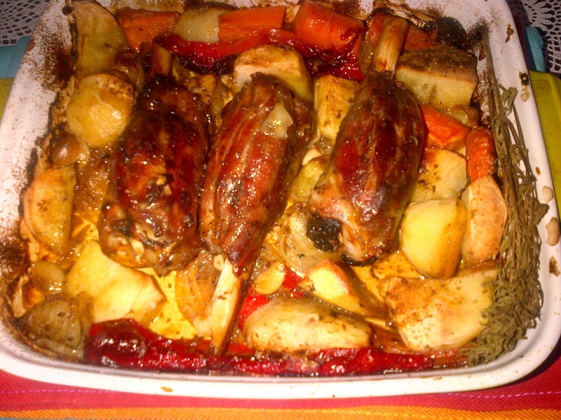 Roasted Potatoes, Onions, and Carrots