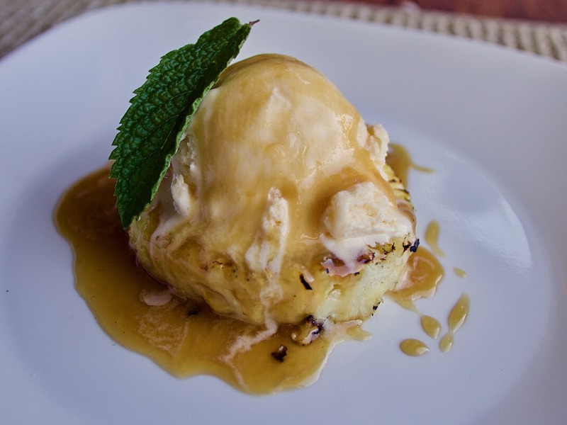 Sautéed Pineapple with Rum Sauce