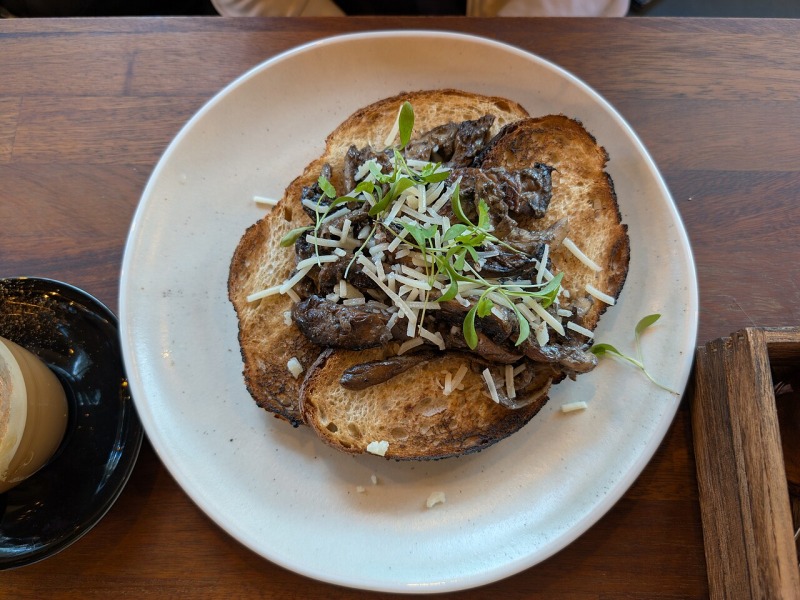 Sourdough Toasts with Mushrooms and Oysters