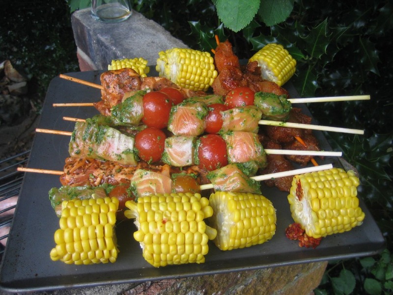Spiced Salmon Kebabs
