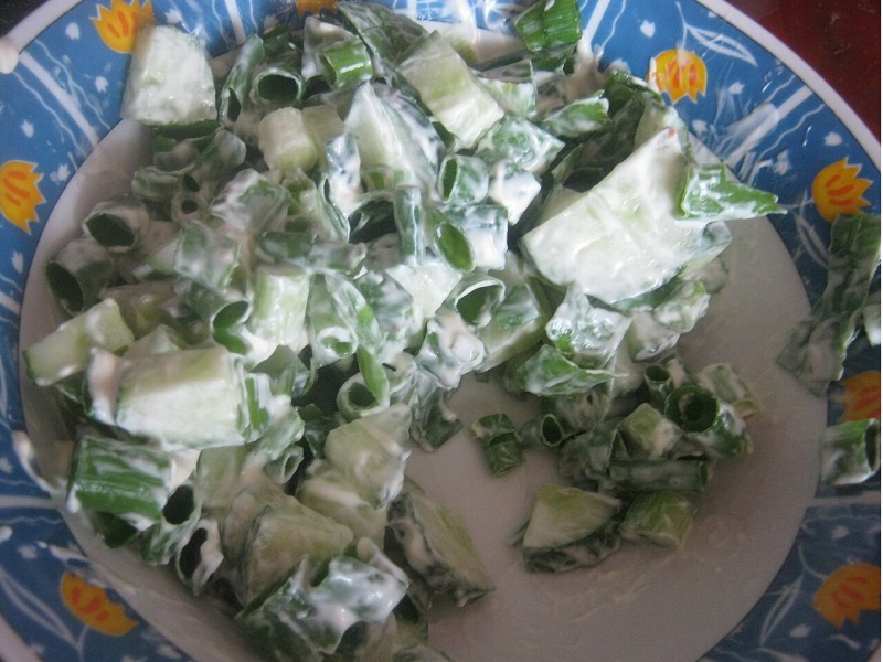 Spicy Scallion and Onion Salad