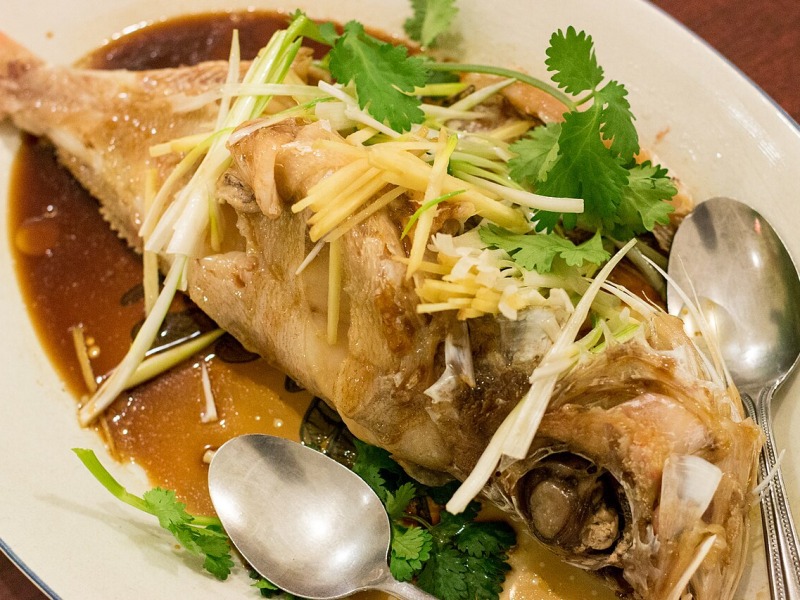 Steamed Fish with Scallions and Ginger
