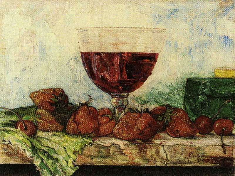 Strawberries in Red Wine