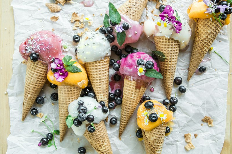 Strawberry Honey Balsamic With Black Pepper Ice Cream